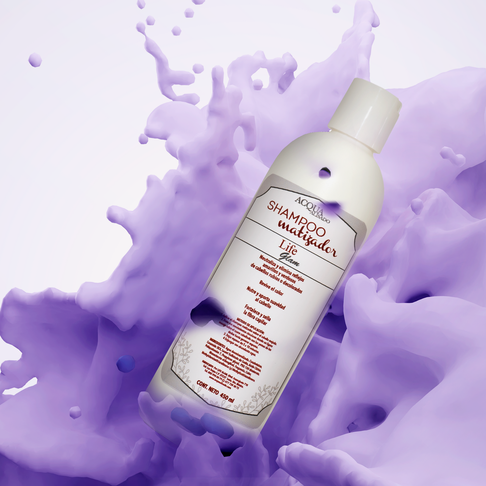 Shampoo Matizador Acquaalisado - Neutraliza y Revive el Color de tu Cabello